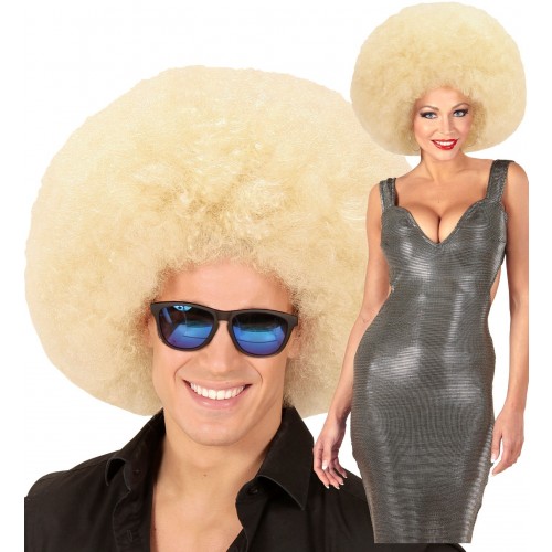 PELUCA AFRO SOBREDIMENSIONADA RUBIA