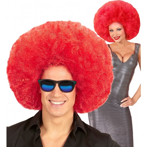  PELUCA AFRO SOBREDIMENSIONADA ROJA