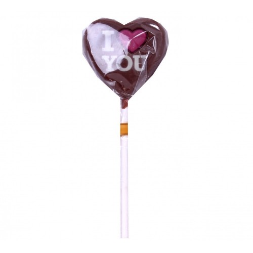 PIRULETA CORAZON CHOCOLATE ILOVE YOU