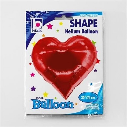 GLOBO 30" FOIL CASINO CORAZON
