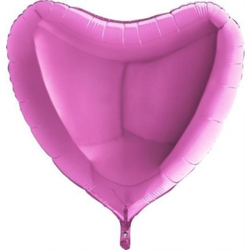   GLOBO 36" FOIL CORAZON FUCSIA