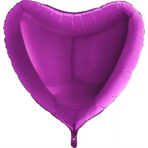   GLOBO 36" FOIL CORAZON VIOLETA