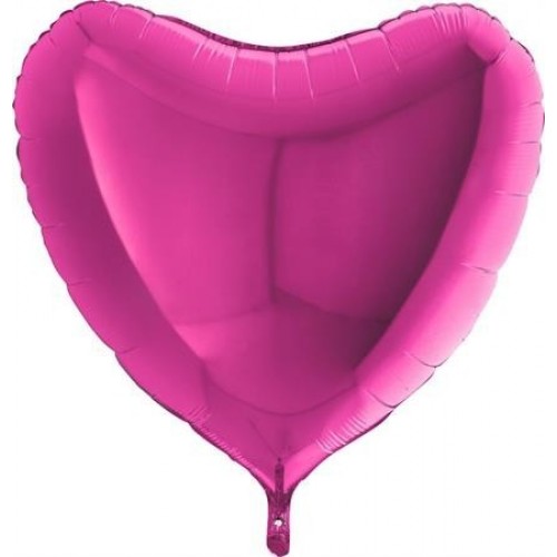   GLOBO 36" FOIL CORAZON MAGENTA