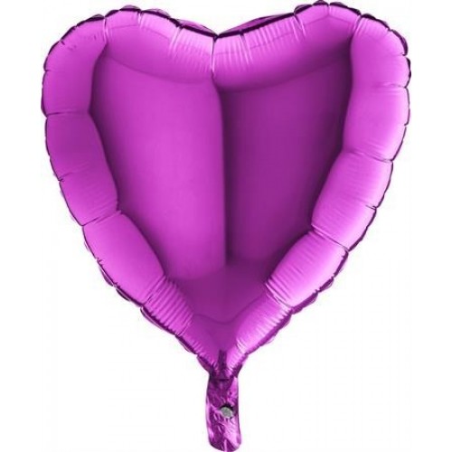   GLOBO 18" FOIL CORAZON VIOLETA