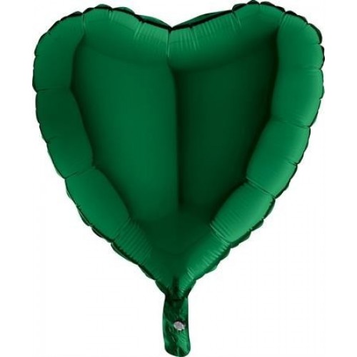   GLOBO 18" FOIL CORAZON VERDE DARK