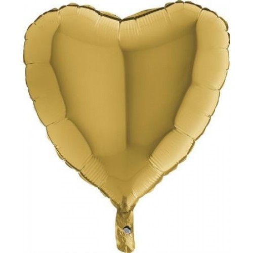   GLOBO 18" FOIL CORAZON ORO 5 BRI