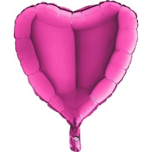   GLOBO 18" FOIL CORAZON MAGENTA