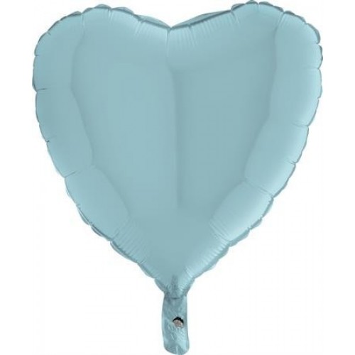   GLOBO 18" FOIL CORAZON CELESTE