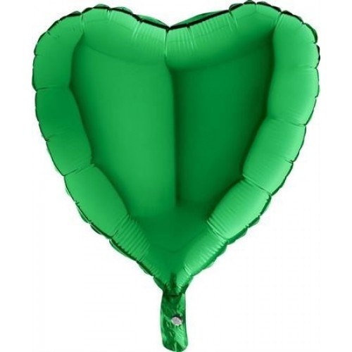   GLOBO 18" FOIL CORAZON VERDE
