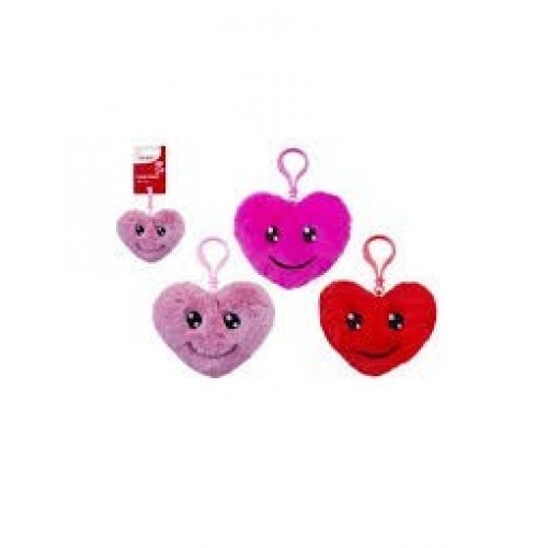 LLAVERO PELUCHE CORAZON SURTIDOS 7/11CM