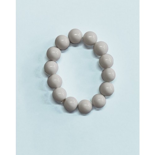   PULSERA SEVILLANA BOLAS BLANCA 7CM