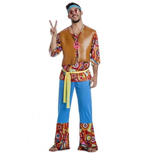DISFRAZ T-XXL HIPPIE ADULTO