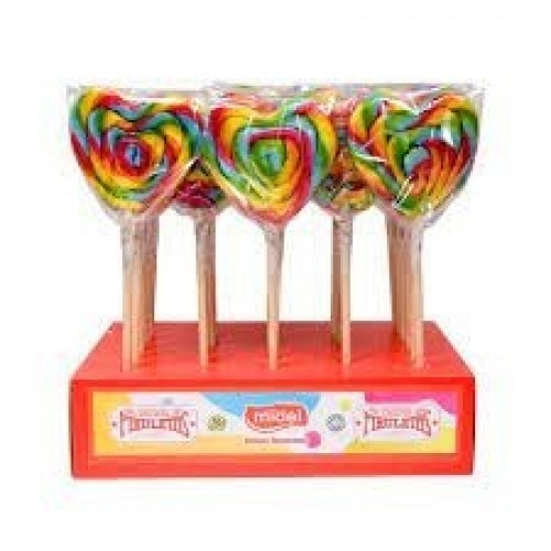 PIRULETA CORAZON RAINBOW 60G