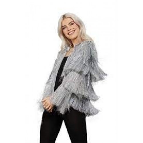    CHAQUETA S/M ADULTO FLECOS PLATA