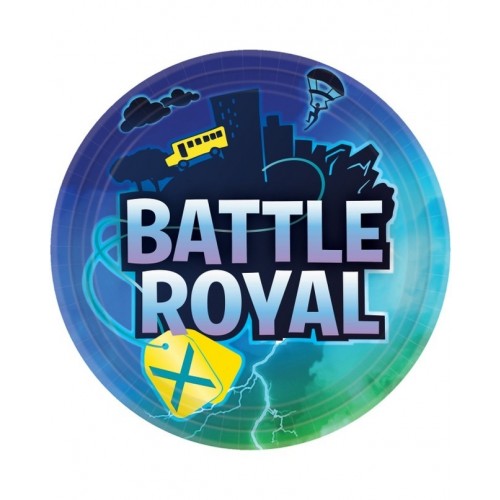   8 PLATOS CARTON BATTLE ROYAL 18CM