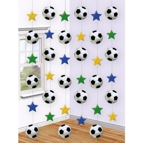 $D   6 TIRAS COLGANTES BALON FUTBOL
