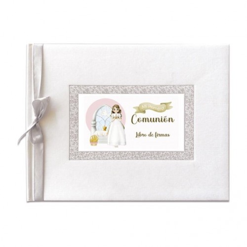 LIBRO FIRMAS COMUNION NIÑA ALTAR  