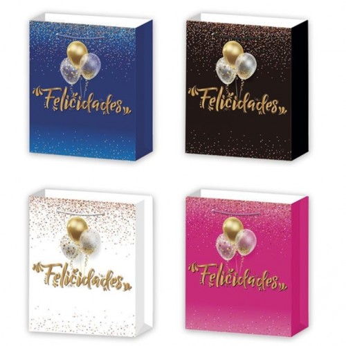 BOLSA RELIEVE FELICIDADES 32X26CM