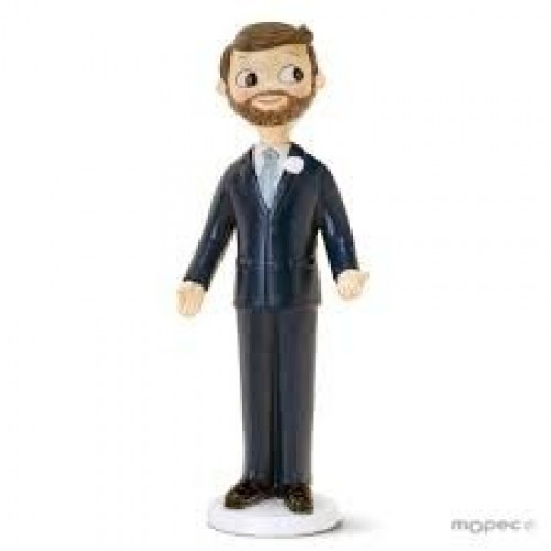 FIGURA  NOVIO CON BARBA 21CM