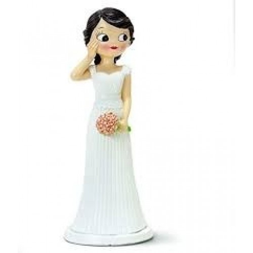 FIGURA NOVIA MANO EN MEJILLA 21CM
