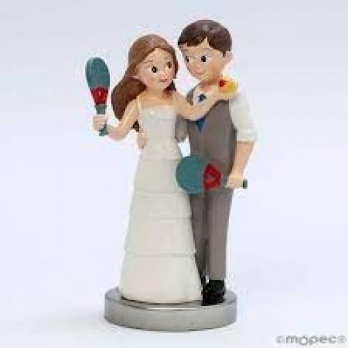 FIGURA  NOVIOS PADEL 10.5X18.5CM