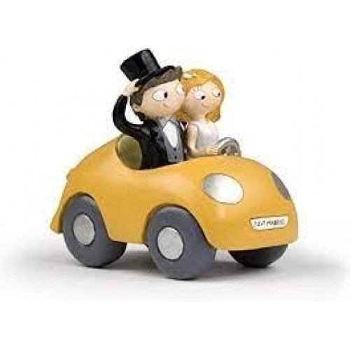 FIGURA NOVIOS EN COCHE