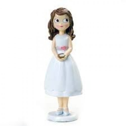 FIGURA NIÑA COMUNION CON VESTIDO CORTO