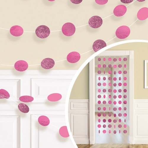   TIRA CIRCULO GLITER ROSA 2,1M