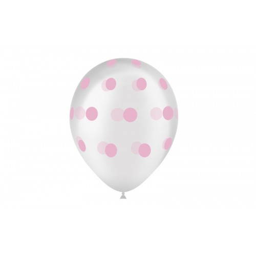8 GLOBOS 11" 112C0040C TRANSP LUNA ROSA