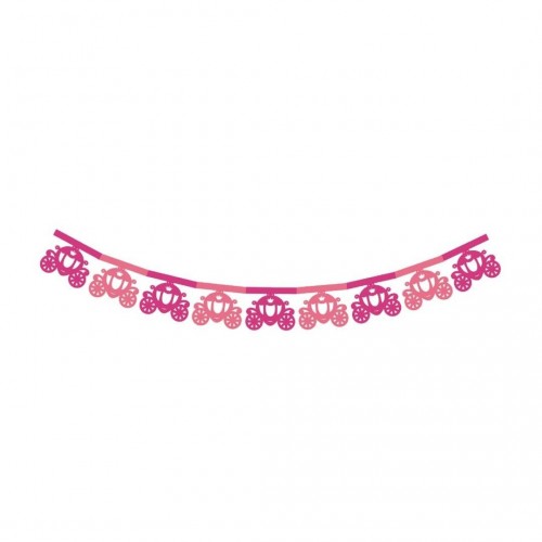GUIRNALDA PAPEL CARROZA ROSA 3,6MT