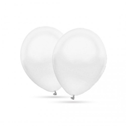   50 GLOBOS 12T METAL BLANCO