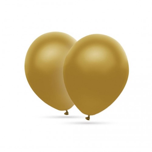   50 GLOBOS 12T METAL ORO