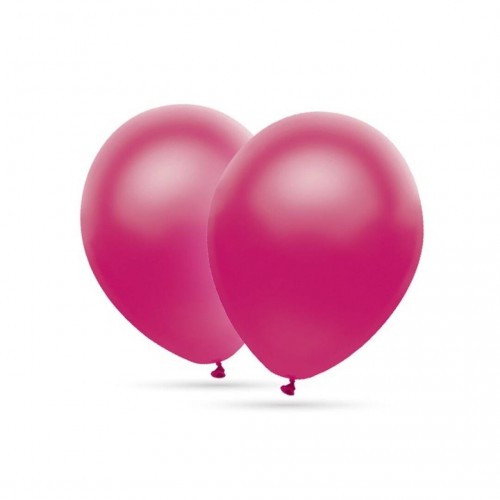   50 GLOBOS 12T METAL FUCSIA