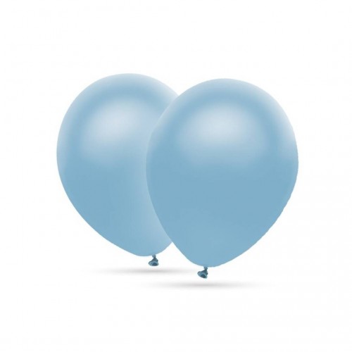   50 GLOBOS 12T METAL CELESTE