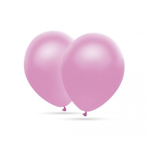   50 GLOBOS 12T METAL ROSA