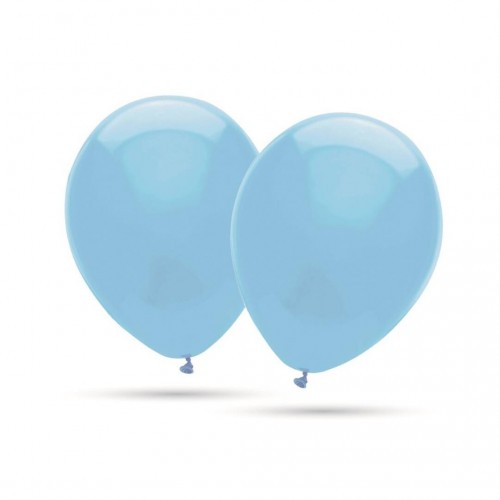   50 GLOBOS 11" 12G PASTEL CELESTE