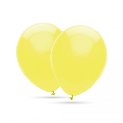   50 GLOBOS 9" 9G AMARILLO LIMON