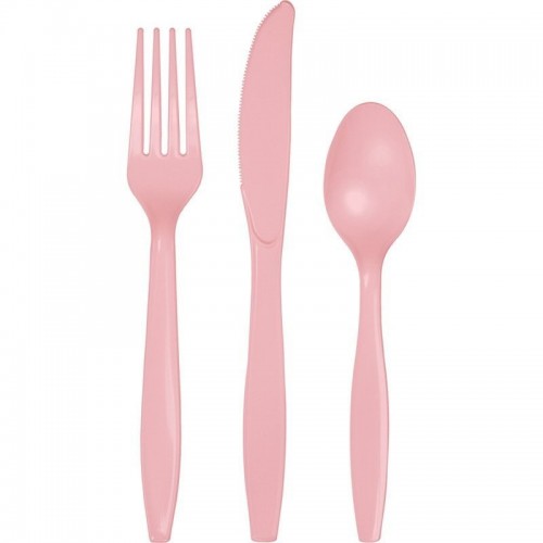   18 CUBIERTOS SURTIDOS ROSA