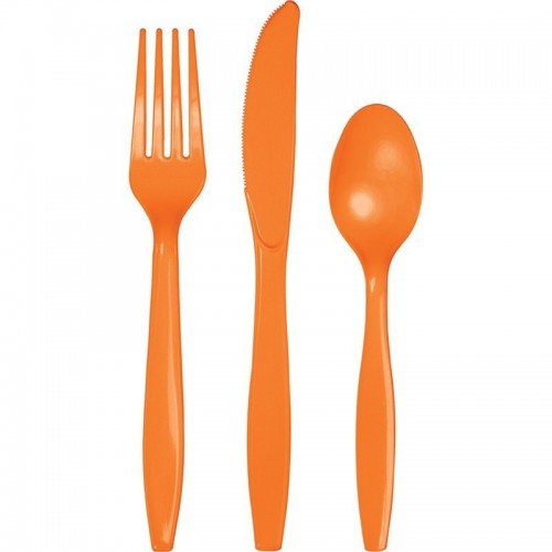   18 CUBIERTOS SURTIDOS NARANJA