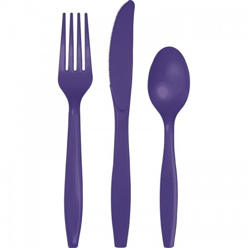   18 CUBIERTOS SURTIDOS VIOLETA