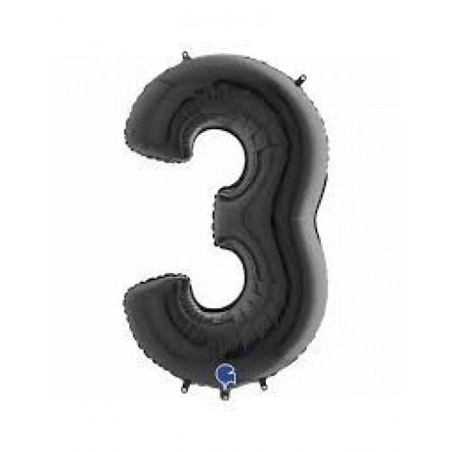   GLOBO 40" FOIL FORMA N3 NEGRO