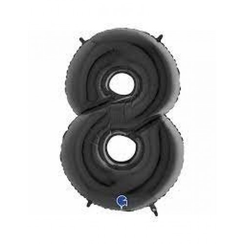   GLOBO 40" FOIL FORMA N8 NEGRO