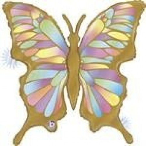 GLOBO 33" FOIL FORMA OPAL MARIPOSA
