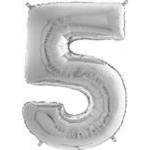   GLOBO 26" FOIL FORMA N5 PLATA