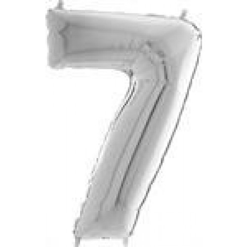   GLOBO 26" FOIL FORMA N7 PLATA