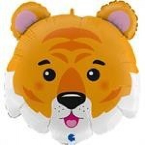 GLOBO 28" FOIL FORMA CABEZA TIGRE