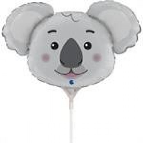 GLOBO 14" PALO FOIL CABEZA KOALA