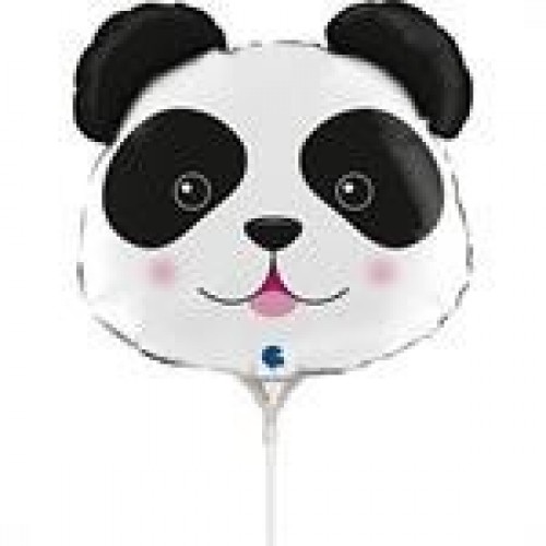 GLOBO 14" PALO FOIL CABEZA OSO PANDA