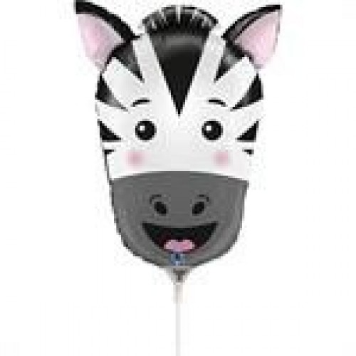 GLOBO 14" PALO CABEZA ZEBRA
