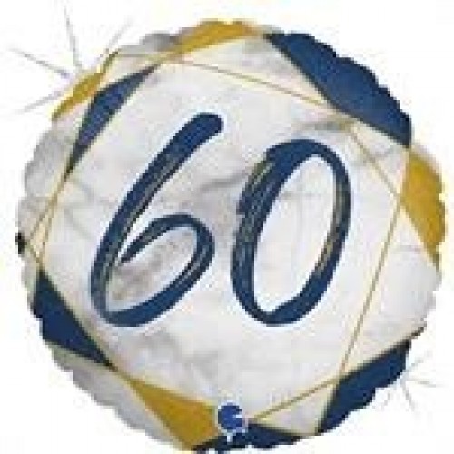 GLOBO 18" FOIL RND N60 AZUL/ORO